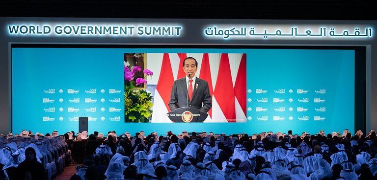 جانب من كلمة الرئيس الإندونيسي جوكو ويدودو