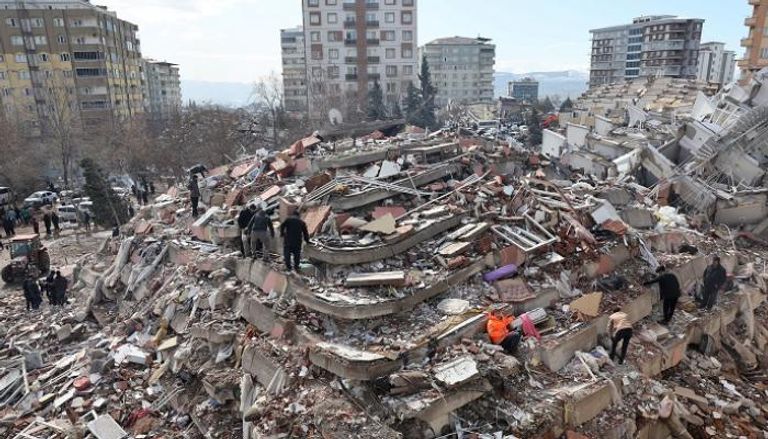 The ruins of the Turkey earthquake