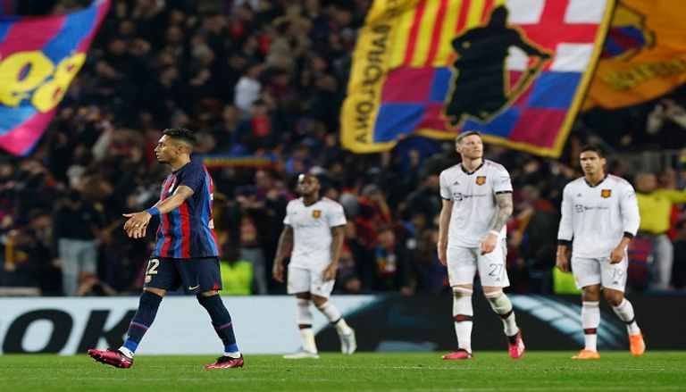 من مباراة برشلونة ومانشستر يونايتد برشلونة ومانشستر يونايتد في الدوري الأوروبي