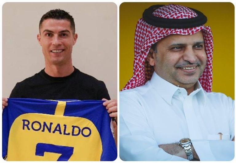 مسلي آل معمر رئيس النصر وكريستيانو رونالدو