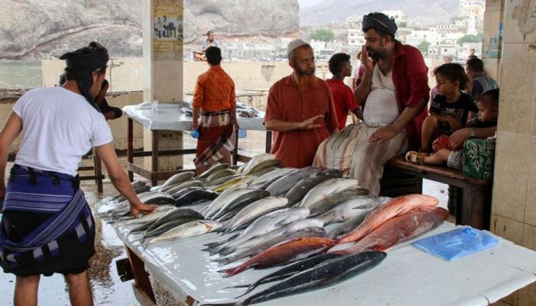 سوق السمك في عدن ، اليمن