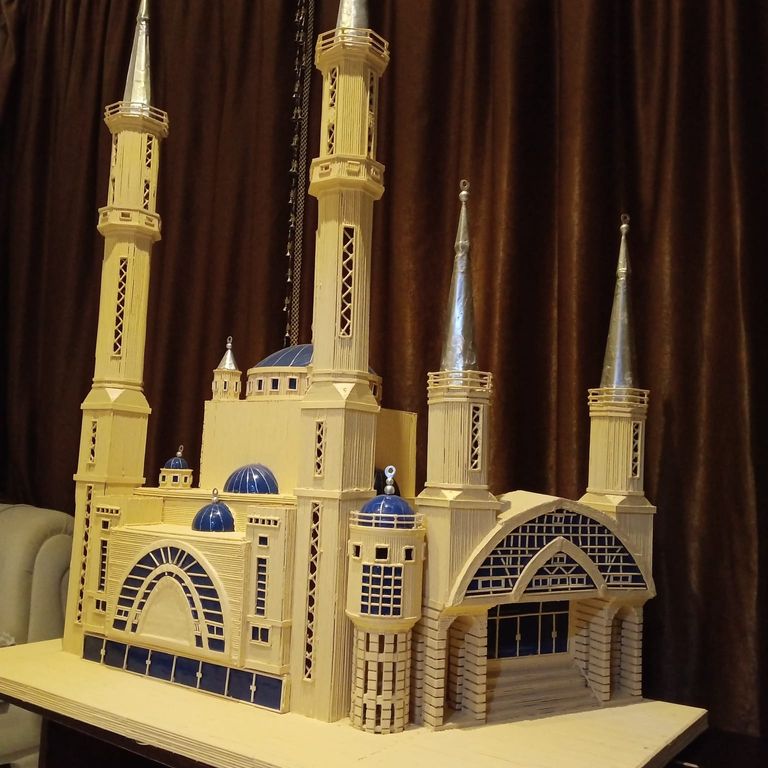 مجسم قلعة قايتباي باستخدام المشابك