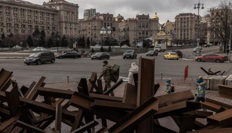ميدان الحرية في وسط كييف