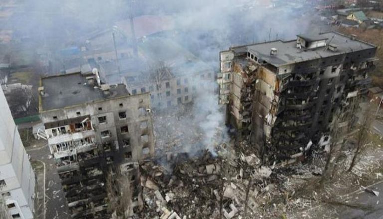 آثار قصف روسي على أوكرانيا - رويترز