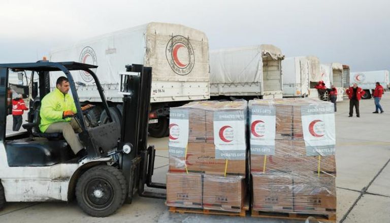 جانب من المساعدات الإماراتية لمتضرري زلزال سوريا  