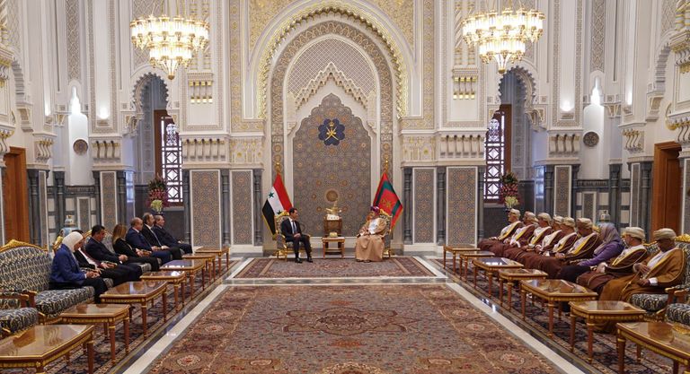 لقاء الرئيس السوري وسلطان عمان