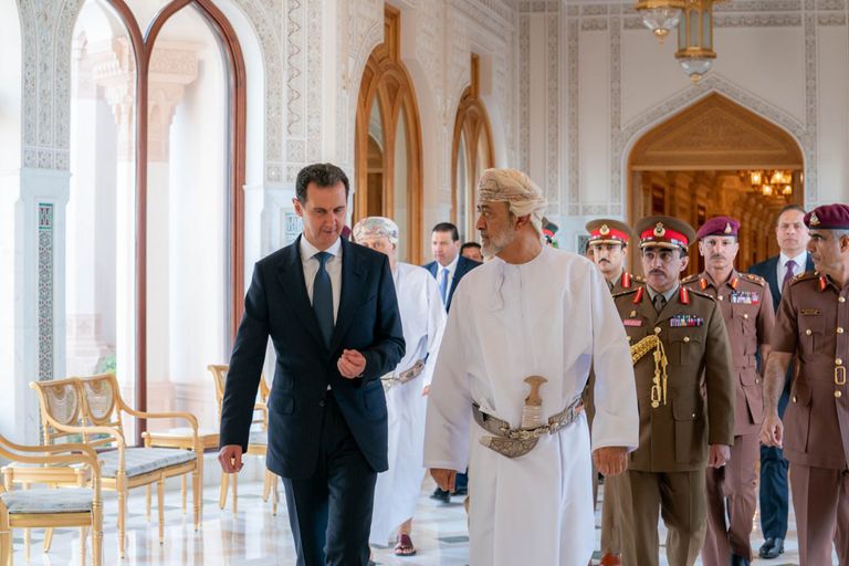 لقاء الرئيس السوري وسلطان عمان