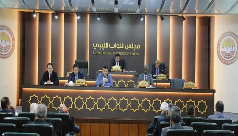 جانب من جلسة البرلمان الليبي يوم الثلاثاء