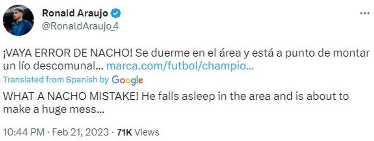 رونالد أراوخو في الكلاسيكو