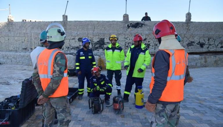  فريق الإمارات للبحث والإنقاذ في سوريا يقوم بتدريب الفرق السورية