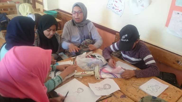 جانب من تعليم تلاميذ المدارس المجتمعية - أرشيفية