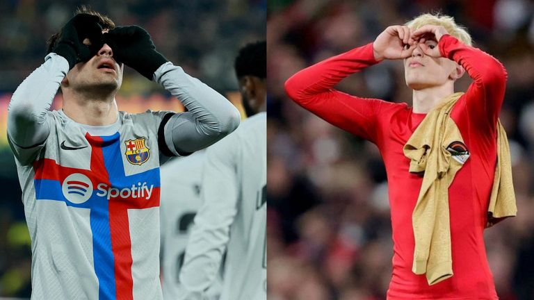 جارناتشو يسخر من بيدري جارناتشو مع رونالدو