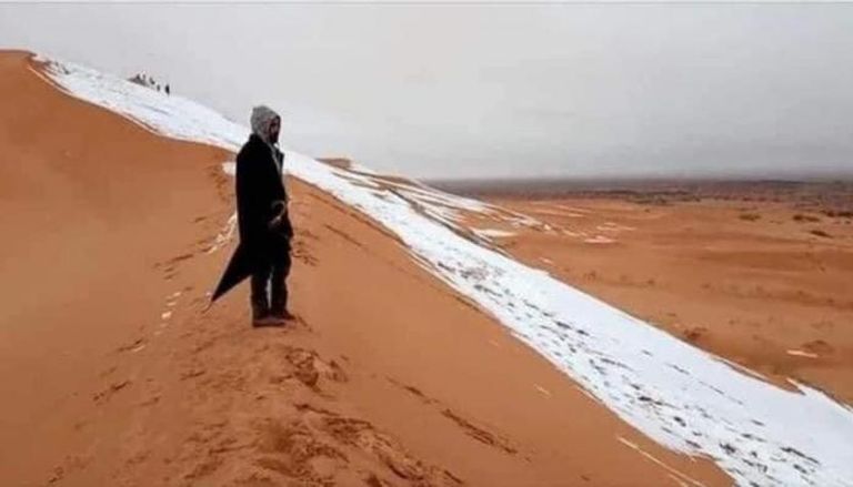 صورة مزعومة لثلوج في ليبيا