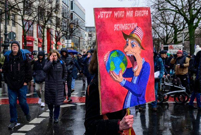 جانب من المظاهرة في برلين