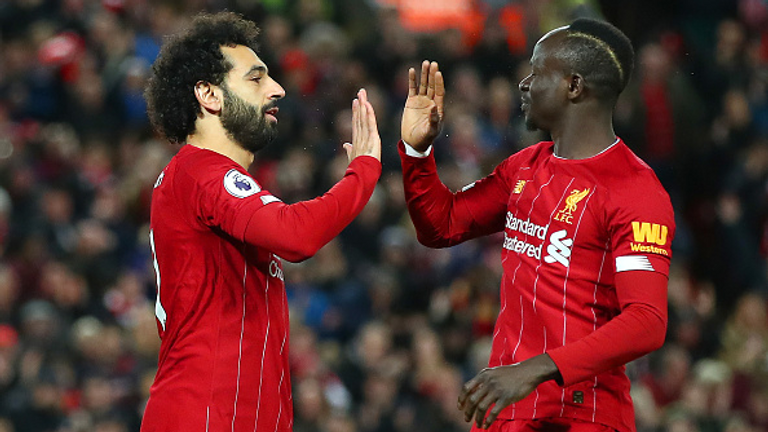 محمد صلاح وساديو ماني في ليفربول يورجن كلوب وإيريك تين هاج