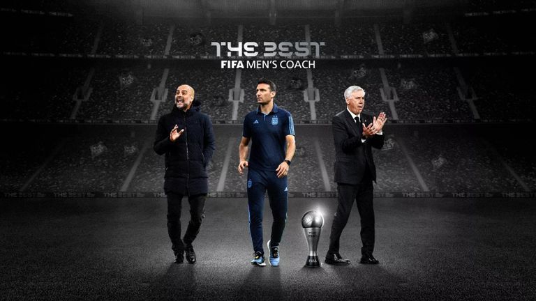 أنشيلوتي وجوارديولا وسكالوني مرشحين لجائزة الأفضل في العالم جائزة ذا بيست