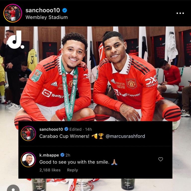 رد مبابي على سانشو