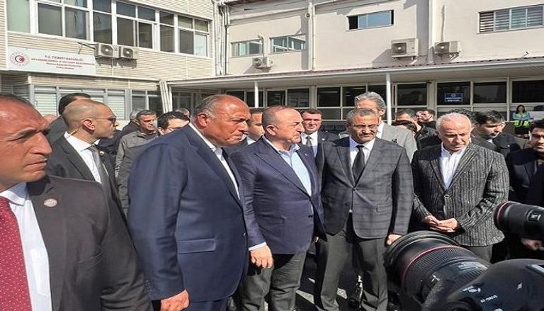 جانب من زيارة وزير خارجية مصر سامح شكري إلى تركيا يوم الإثنين 27فبراير