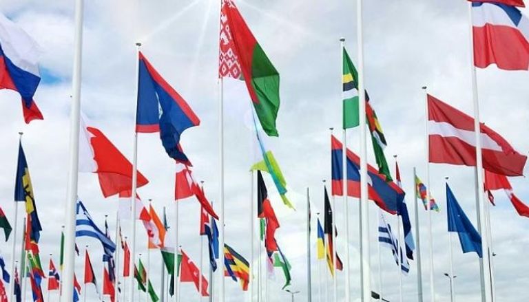 أعلام الدول المشاركة في قمة عدم الانحياز
