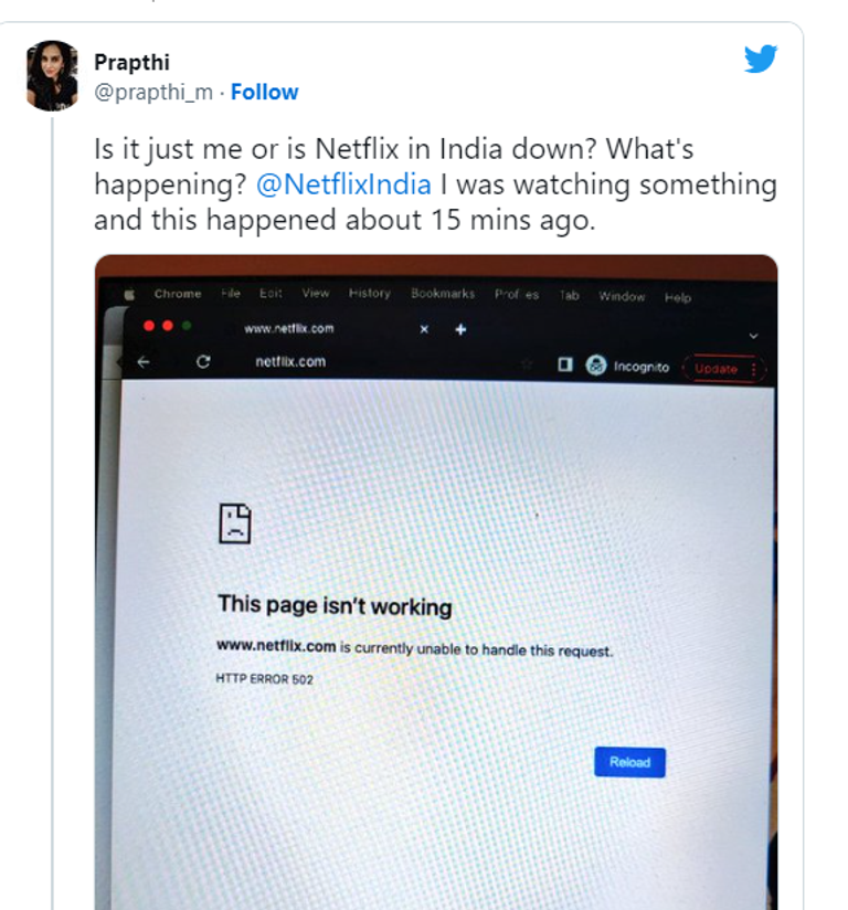 شكوى من انقطاع خدمات نتفليكس انقطاع وجيز لخدمات نتفليكس