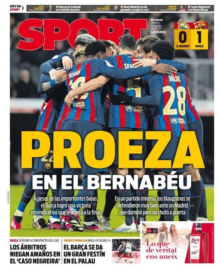 برشلونة يفوز على ريال مدريد في الكلاسيكو