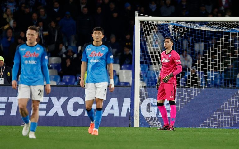 من مباراة نابولي ولاتسيو في الدوري الإيطالي