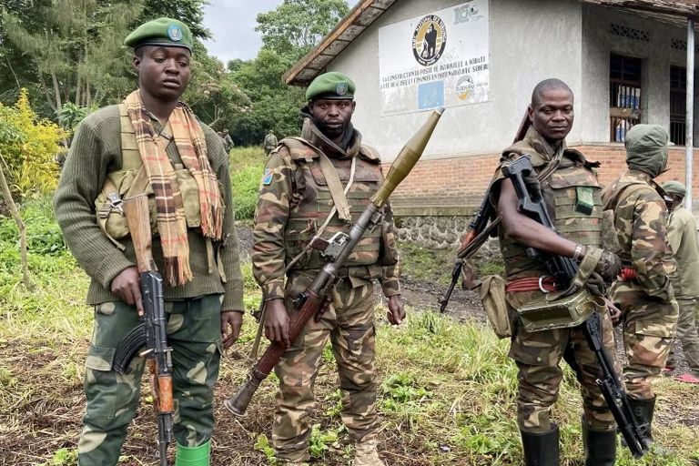 جنود كونغوليون في غوما عاصمة إقليم شمال كيفو