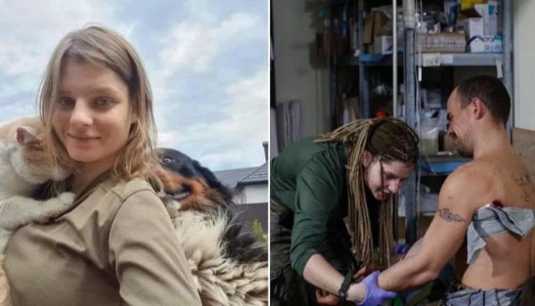 المسعفة بالجيش الأوكراني يانا ريخليتسكا قبل رحيلها