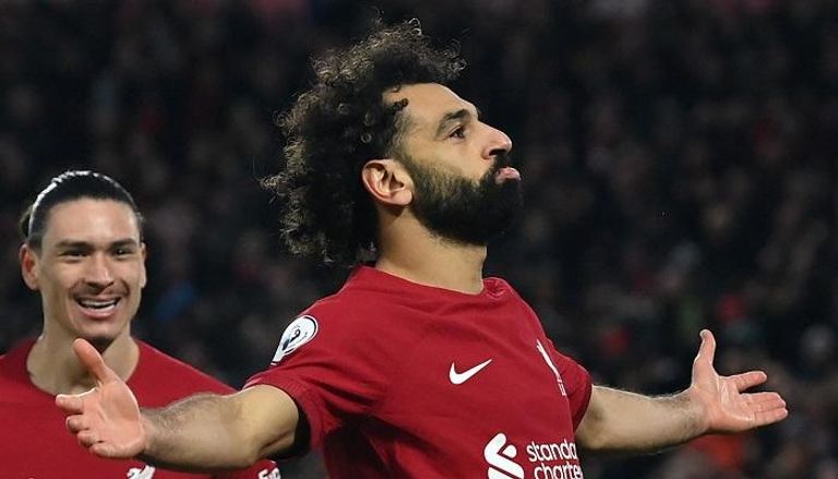 محمد صلاح في مباراة ليفربول ضد مانشستر يونايتد