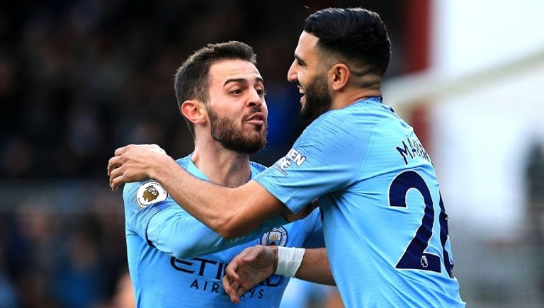 سيلفا ومحرز رياض محرز وبرناردو سيلفا في مانشستر سيتي