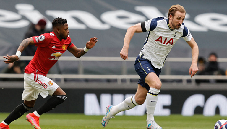 هاري كين مهاجم توتنهام هوتسبير ضد مانشستر يونايتد مانشستر يونايتد