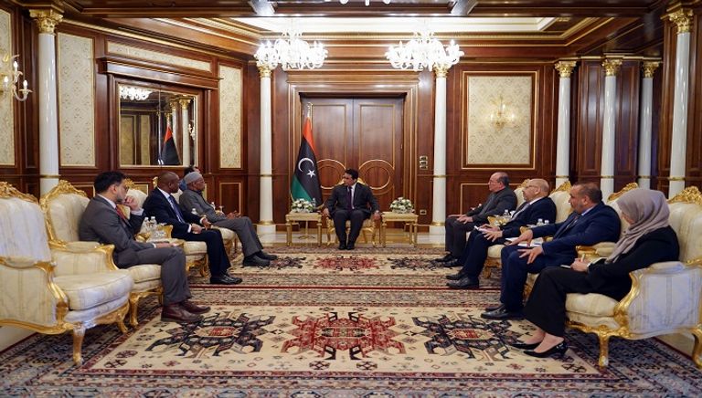 جانب من لقاء رئيس البرلمان عقيلة صالح والمبعوث الأمريكي لليبيا نورلاند