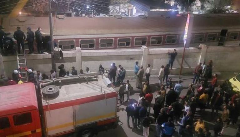 موقع حادث قطار قليوب بمصر