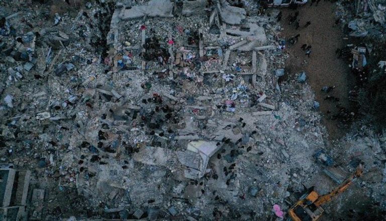 مناطق تأثرت بالزلزال جانب من آثار الزلزال المدمر في سوريا