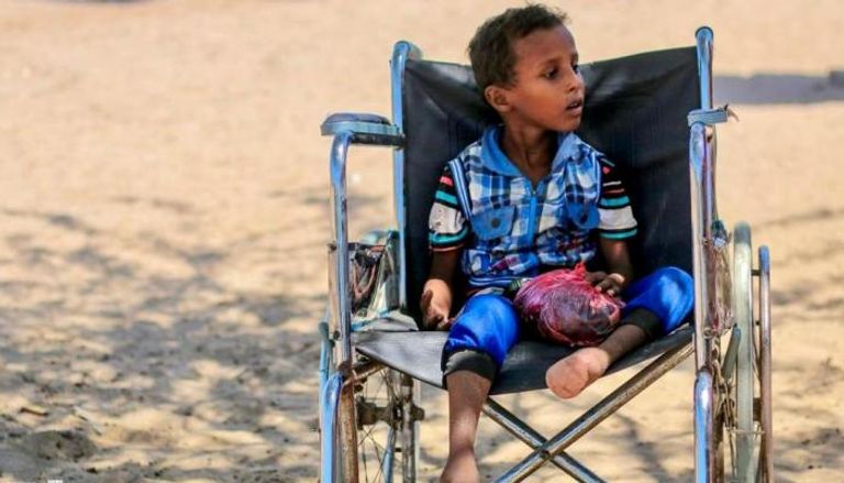 طفل من ضحايا الألغام في محافظة الحديدة