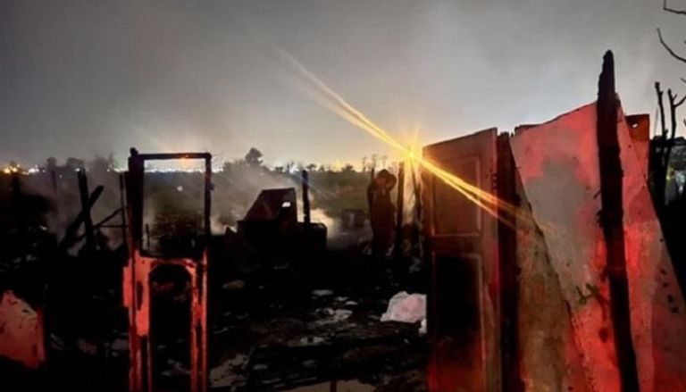 الانفجار دمر المبنى بالكامل