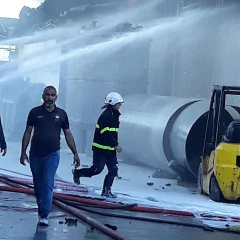موقع الحريق في بغداد