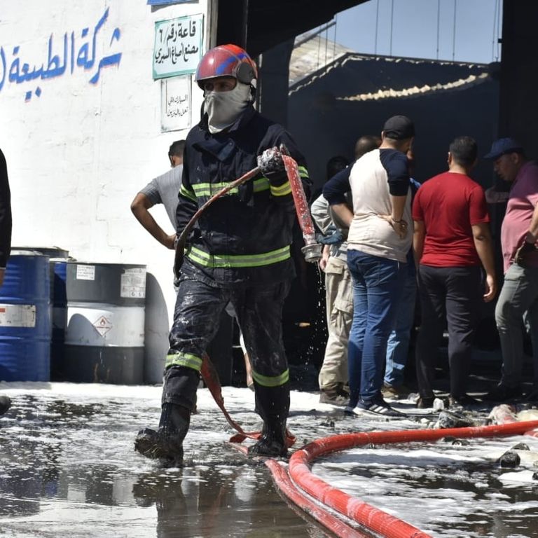 موقع الحريق في بغداد