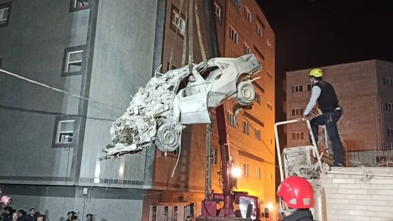 جانب من آثار الانفجار