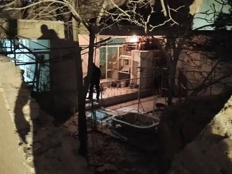 جانب من آثار الانفجار