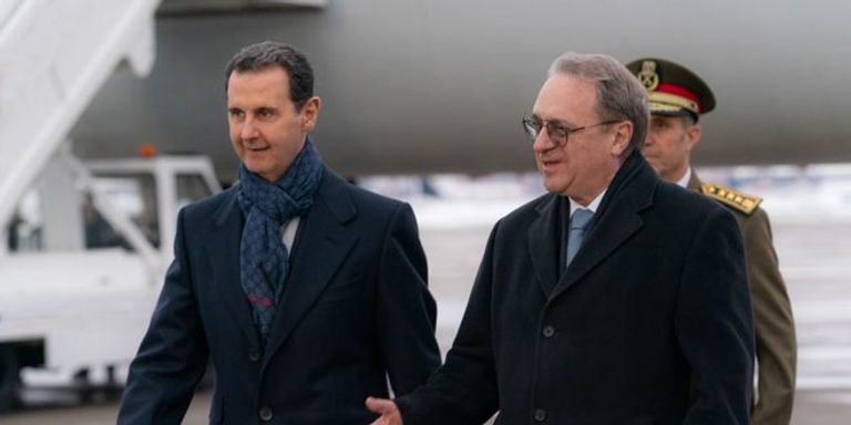 جانب من وصول الرئيس السوري بشار الأسد إلى روسيا - سانا