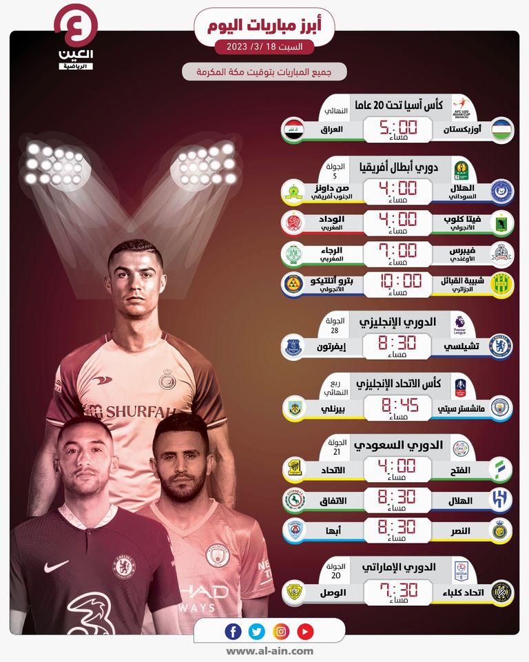 مباريات اليوم