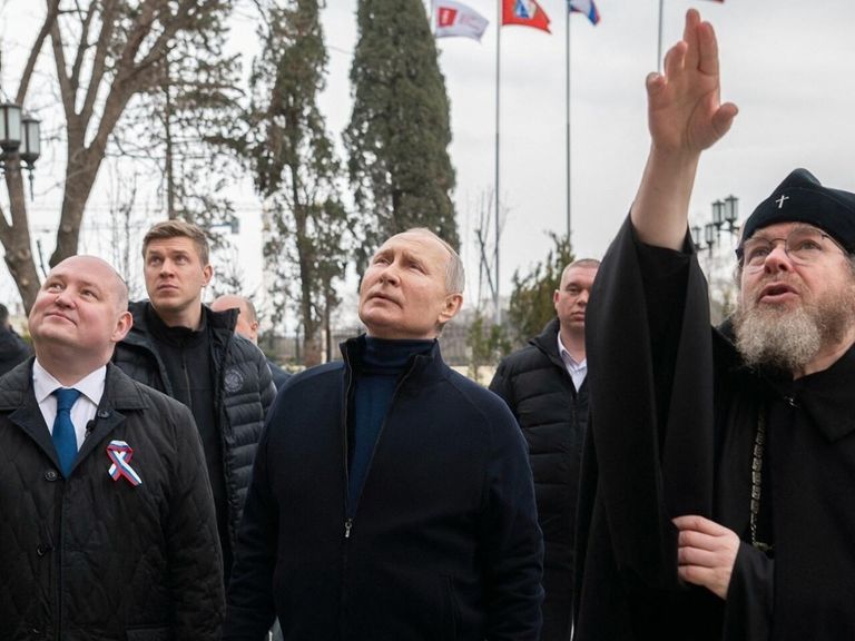 جانب من زيارة بوتين إلى ماريوبول 