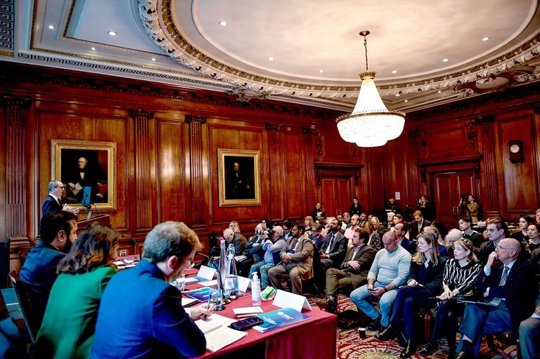 جانب من الحدث الذي نظمته اللجنة العليا للكونغرس العالمي للإعلام في لندن