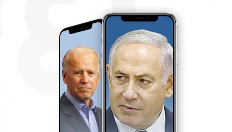 رئيس الوزراء الإسرائيلي بنيامين نتنياهو والرئيس الأمريكي بايدن