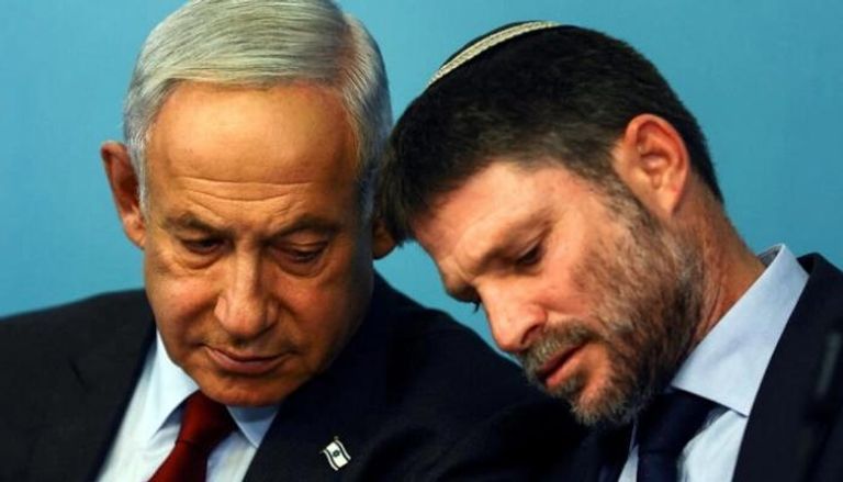 سموتريتش مع نتنياهو وزير المالية الإسرائيلي بتسلئيل سموتريتش