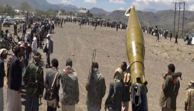 عناصر مسلحة لمليشيات الحوثي في محافظة إب- أرشيفية