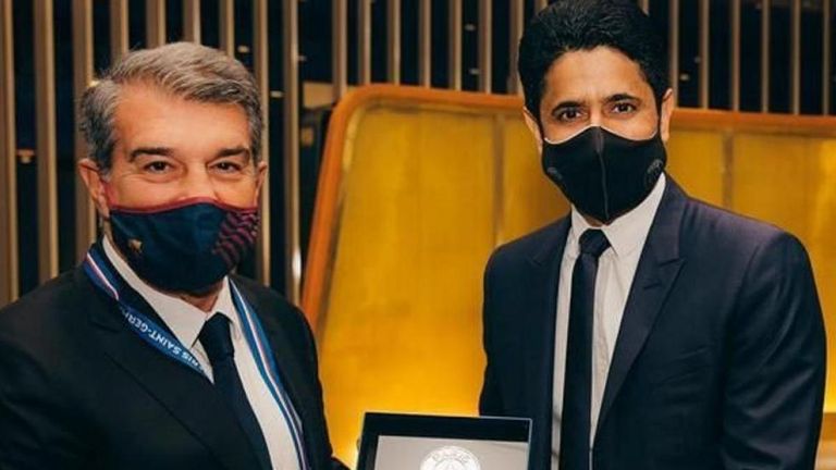 الخليفي ولابورتا  ليونيل ميسي