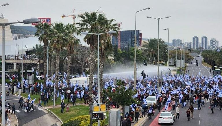 جانب من احتجاجات الإسرائيليين 