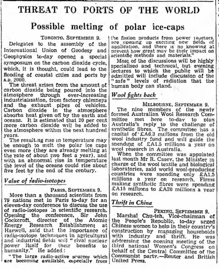 المقال بتاريخ 1957 الجفاف مطلع القرن الماضي